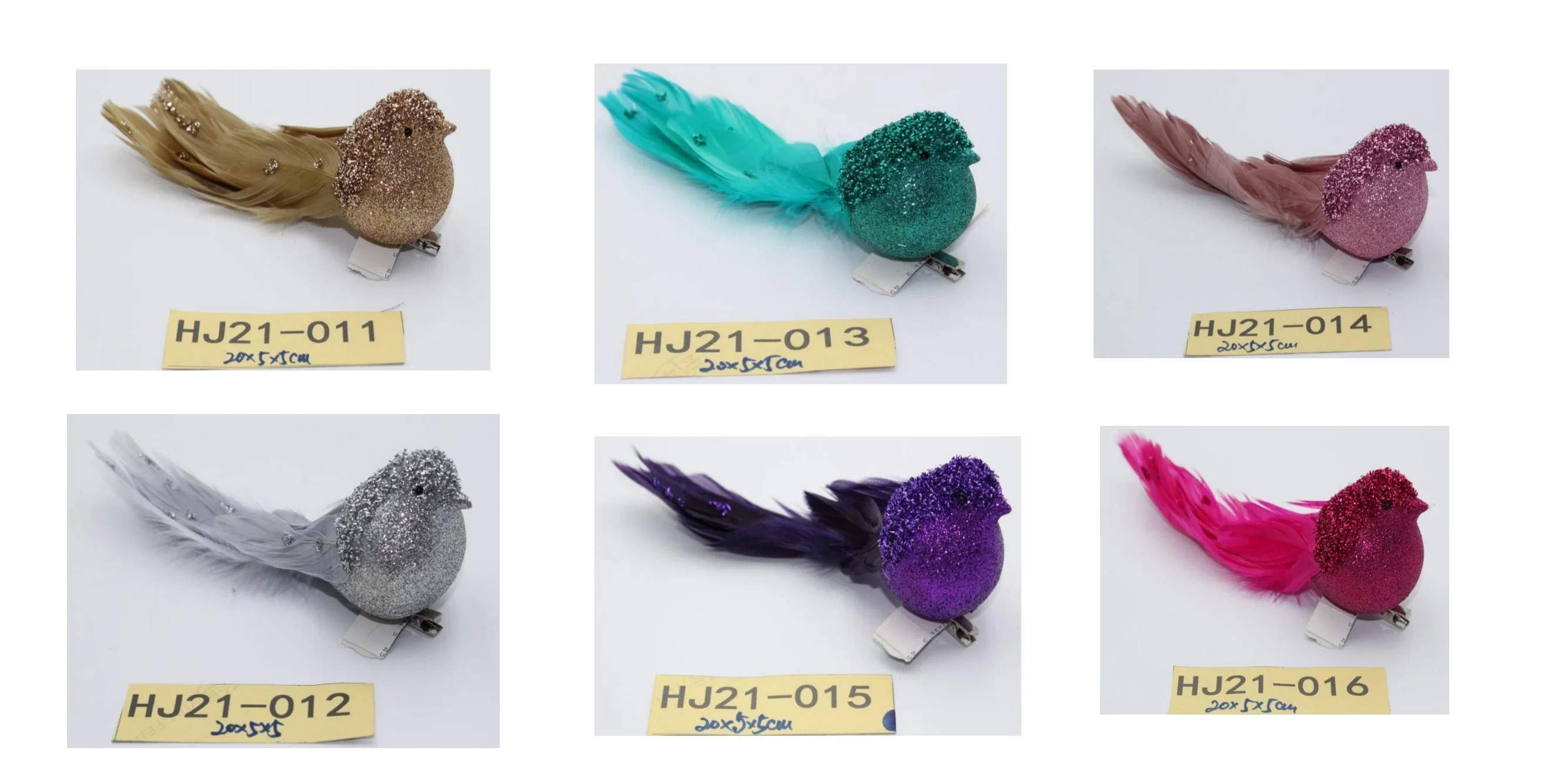 Hot Selling Christmas Tree Ornaments Animal Miniature Bird Figurines Christmas Decorations