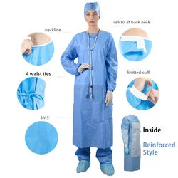 Одноразовый медицинский комплект SMS SMMS Non Woven Surgical Glown EO Стерильный хирургический гун для врачей