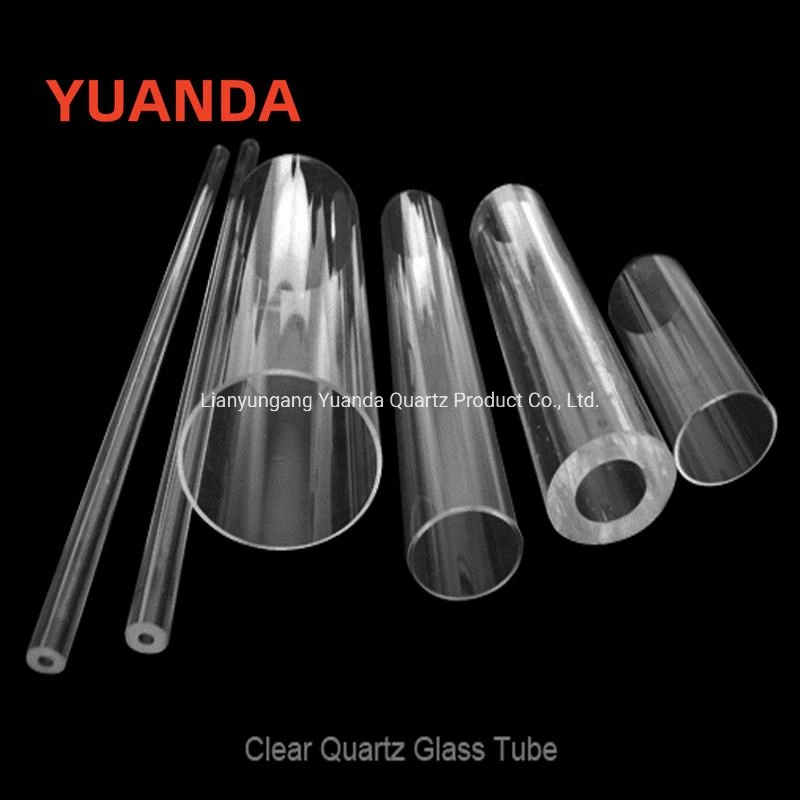 Tube en verre Quartz de grand diamètre tube en verre Quartz transparent