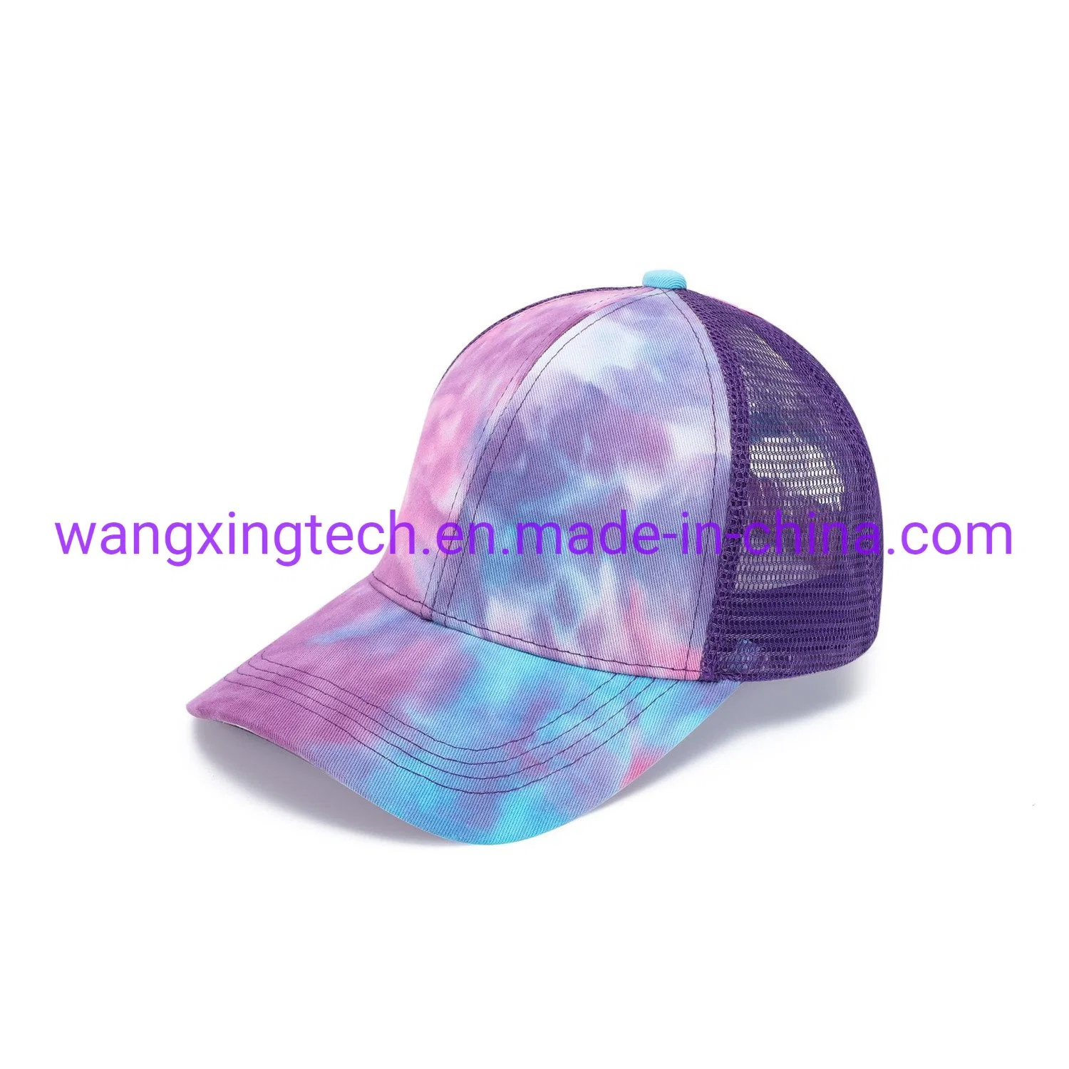 Wholesale/Supplier Unisex Women Tie Dye Color Baseball Cap Snapback Mesh Hat Adjustable Accept Custom