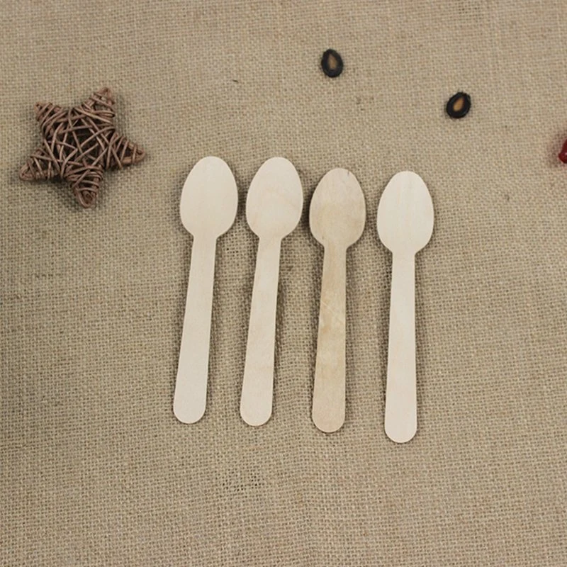 Eco-Friendly Disposable Cutlery 140mm Wooden Spoon