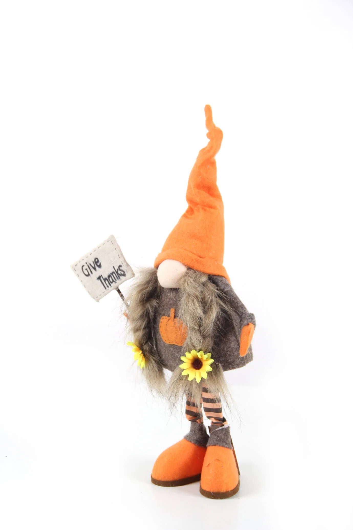 Tela hecha a mano Elf Halloween Gnome Muñecas sin rostro de Halloween Plush de pie Fiesta de Halloween de Gnome decoración de Halloween Regalo