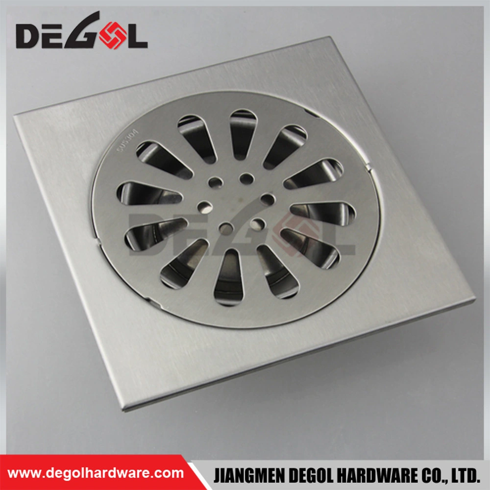 Floor Strainer Drainer Strainer Floor Drain 4 Inch SUS304 Stainless Steel Square Shower Floor Drain