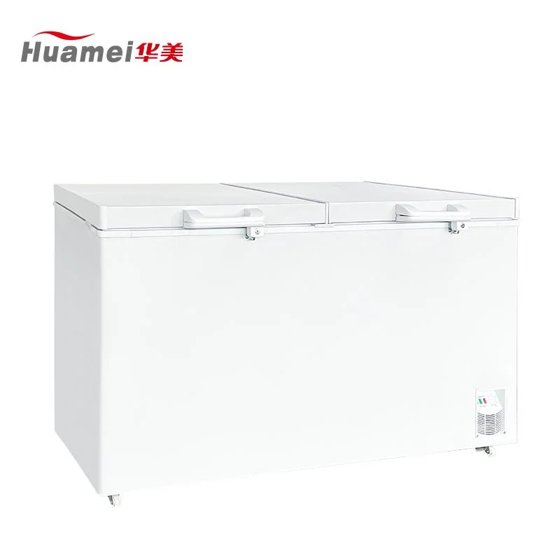 Venta al por mayor Restaurante Cocina y Tienda Use Commercial Metal Door Seafood Almacenamiento de helados congelados congelador horizontal 446L BC/Bd-446