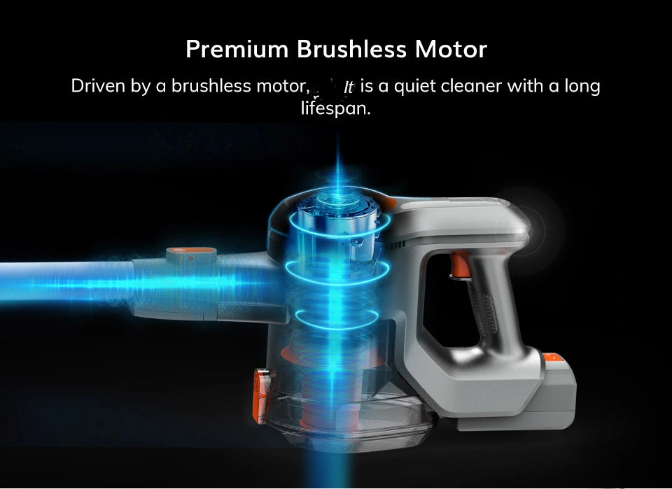 Cordless Handheld Vacuum Cleaner, 21kpa Suction, 1.2L Dust Cup, 40 Mins Time, LED Illuminate, Removable Battery