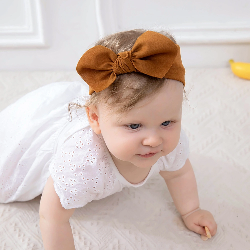 Children's Hair Cofortable Cotton Head Hoop Bow Baby Hair Band Wholesale/Supplier Woolen Headscarf