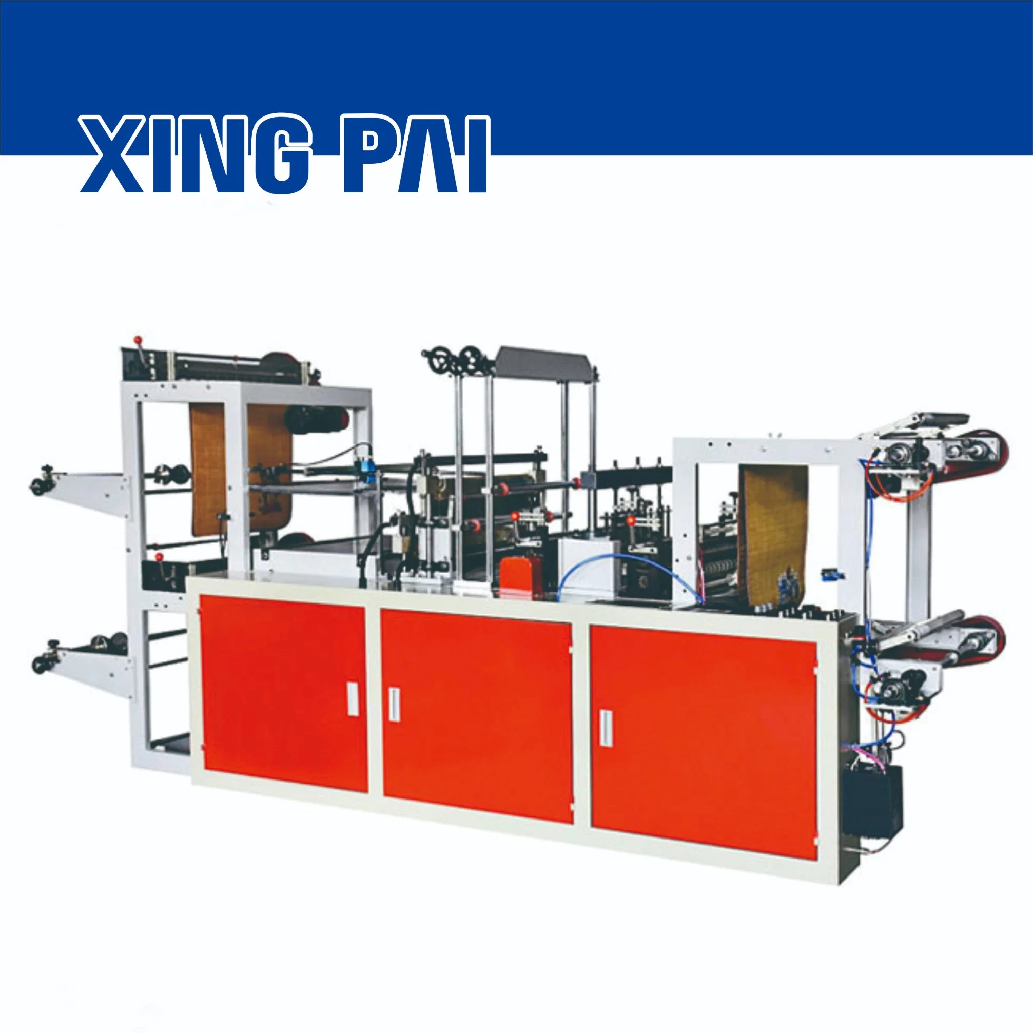 Xingpai Brand Plastic HDPE LDPE Continues Rolling Bag Making Machine for Fruit Bag and Vegetables Bag Pre Cut Sealer Roll to Roll Bag Making Machine Price