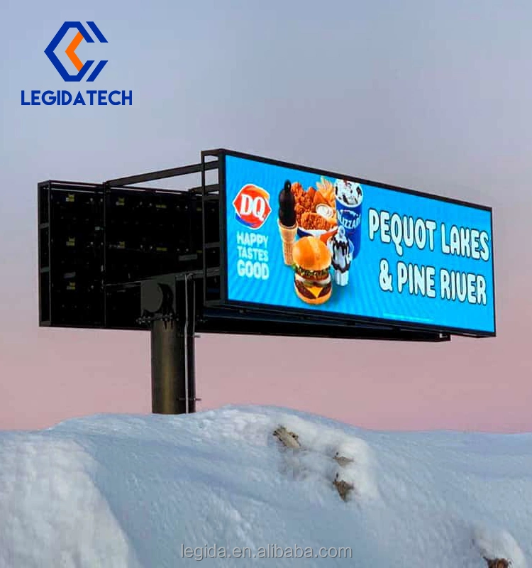 Legida LED Outdoor Scrolling Billboard LED Free Standing Double Sides Scrolling Light Box Outdoor Advertisement Display