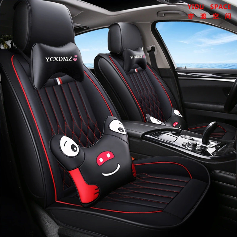 Factory Supply Black PVC/PU Leather Universal Car Seat Cushion for All 5 Seater Car Models