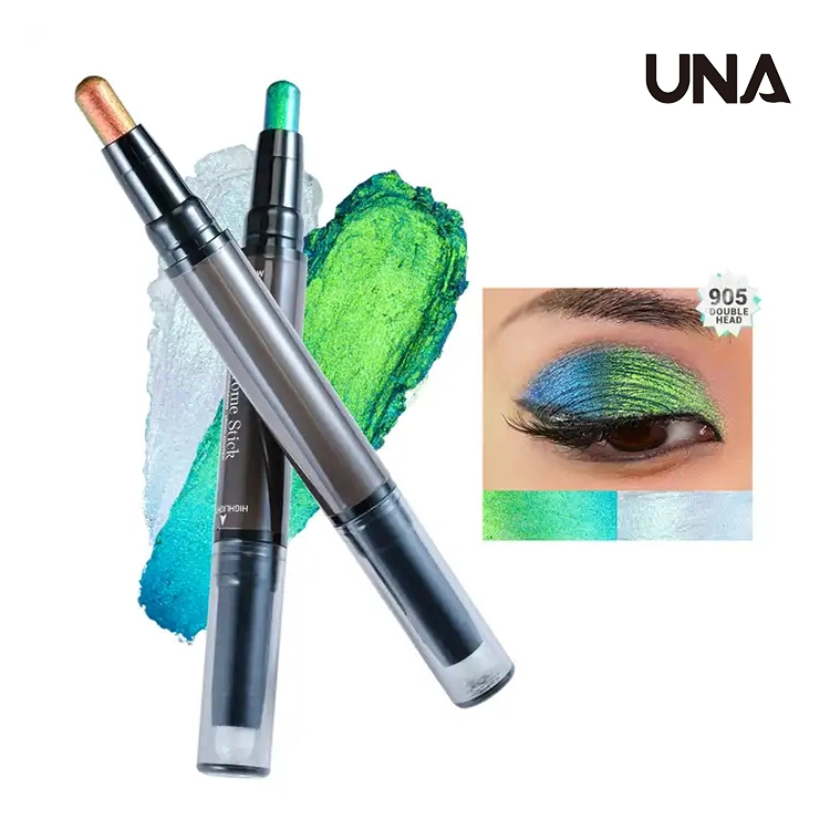 Heißer Verkauf 2 in 1 Eyeshadow Stick Glitter Multichrome Textmarker Lidschatten Stick Private Label Wasserdichte Augen Make-Up