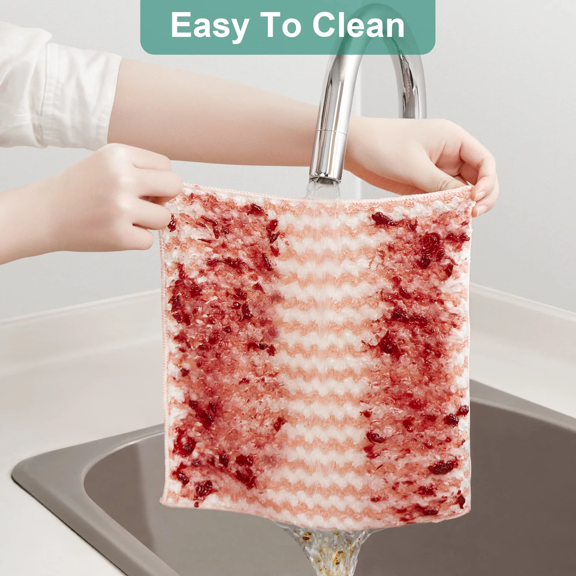 Washing Rags Kitchen Drying Washcloths Dish Microfiber Cleaning Cloth