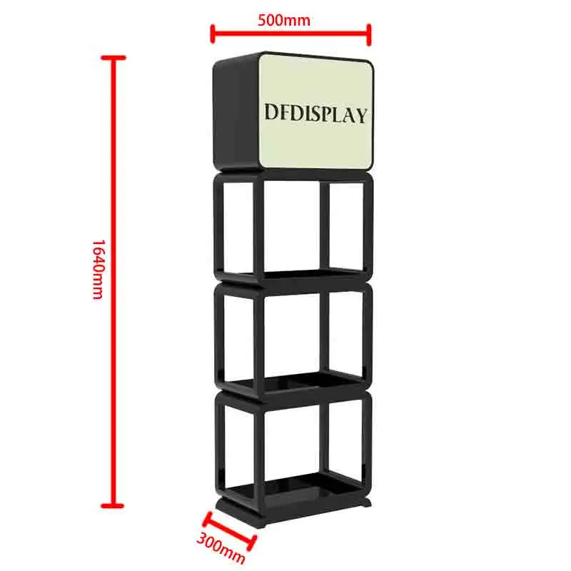 Supermarket Metal Acrylic Beverage Beer Can Wine Soft Drink Display Stand, Beer Beverage Liquor Store Bottle Wine Display Rack Floor Stand