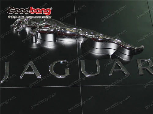 ABS Chromed Backlit Sign LED Light Car Brand Jaguar Logo