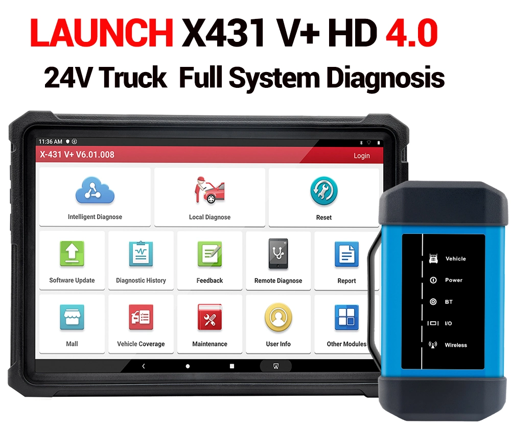 Launch Heavy Duty Launch 431 PRO Version 3 Hdlll Heavy Duty Truck Diagnostic Tool Work with Engine Scanner for 12V and 24V