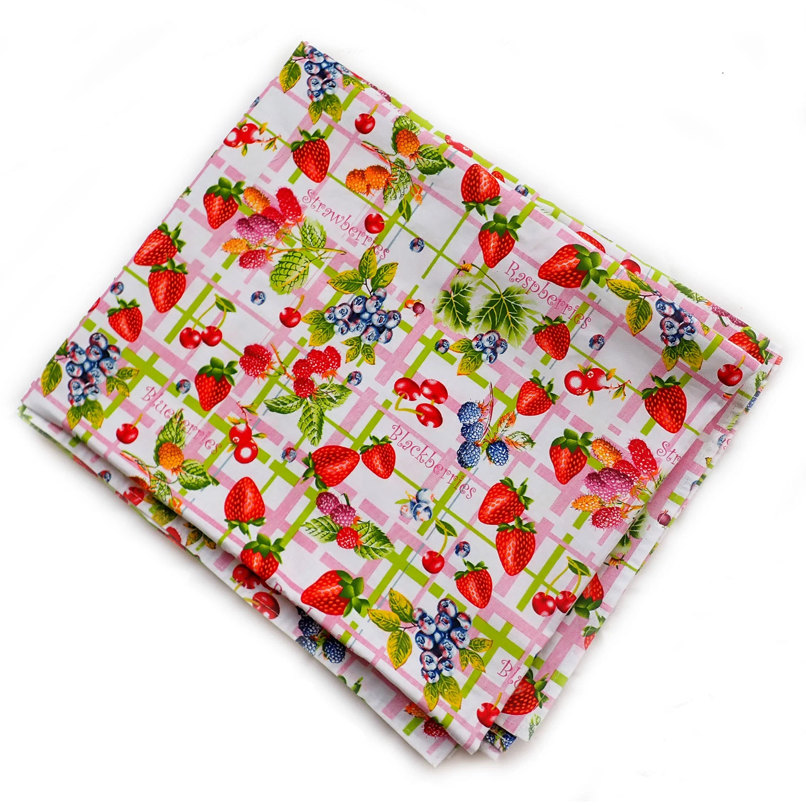 63X52 Inch 100% Cotton Printing Strawberry Table Cloth