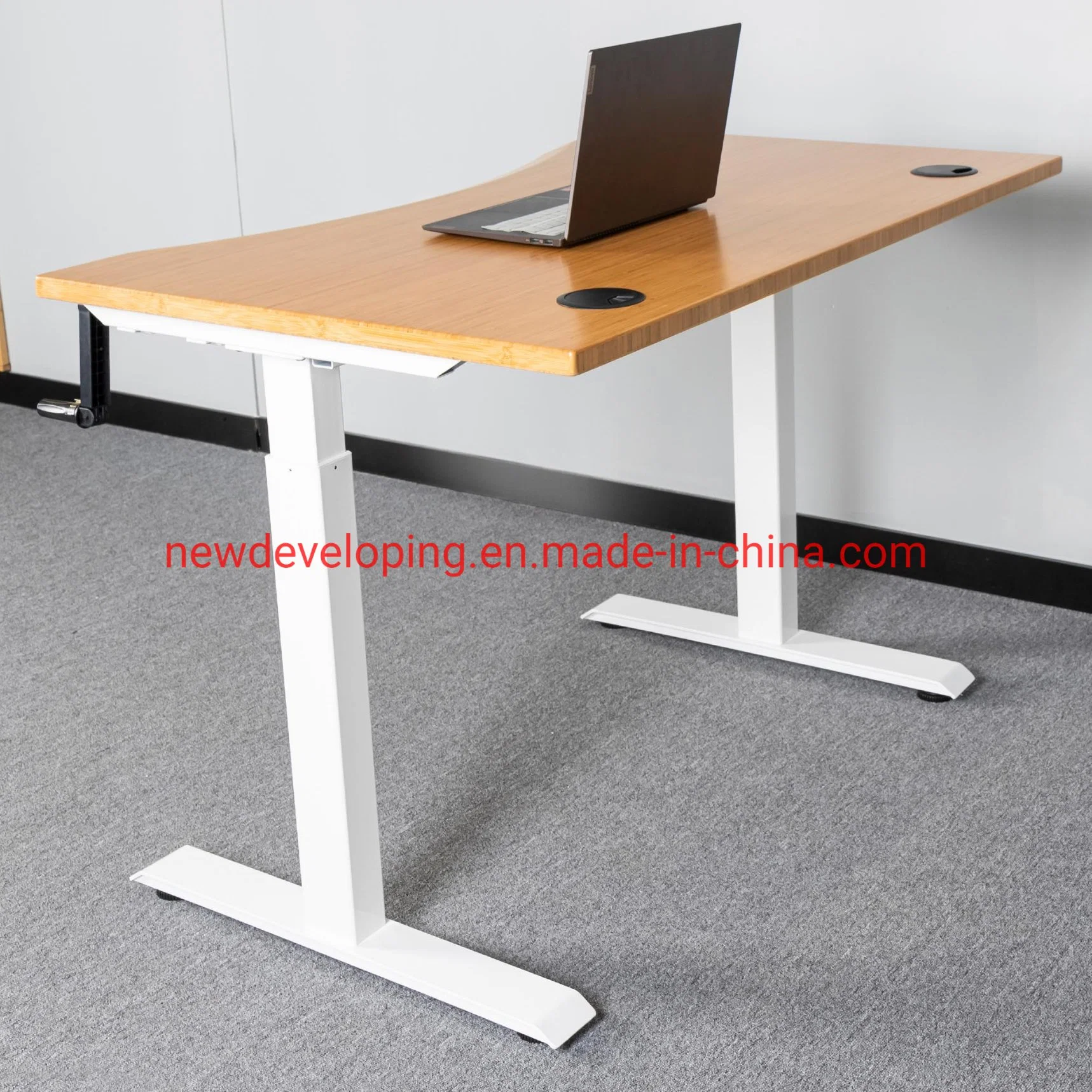 Panneau de bambou Bureau sit Stand moderne table debout