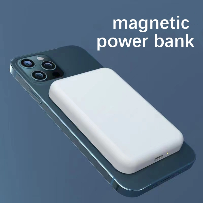Carregador portátil original Mini 5000mAh 10000mAh Tipo C Carregamento sem fio magnético Magsafe Power Bank para iPhone 12 13 14 15.