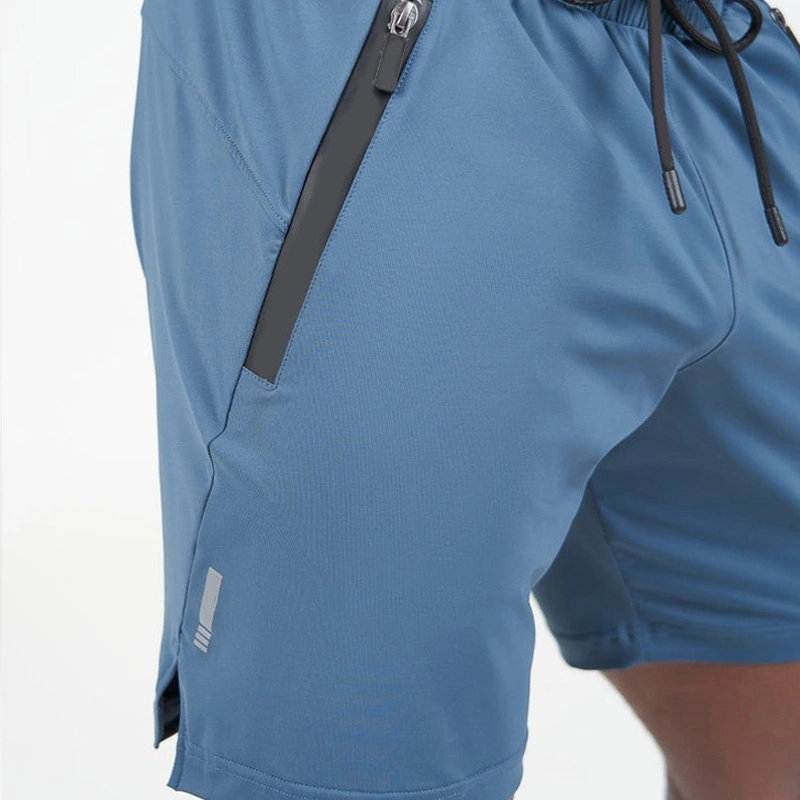 Private Label Breathable Slim Fit Zippered Pockets Sports Short