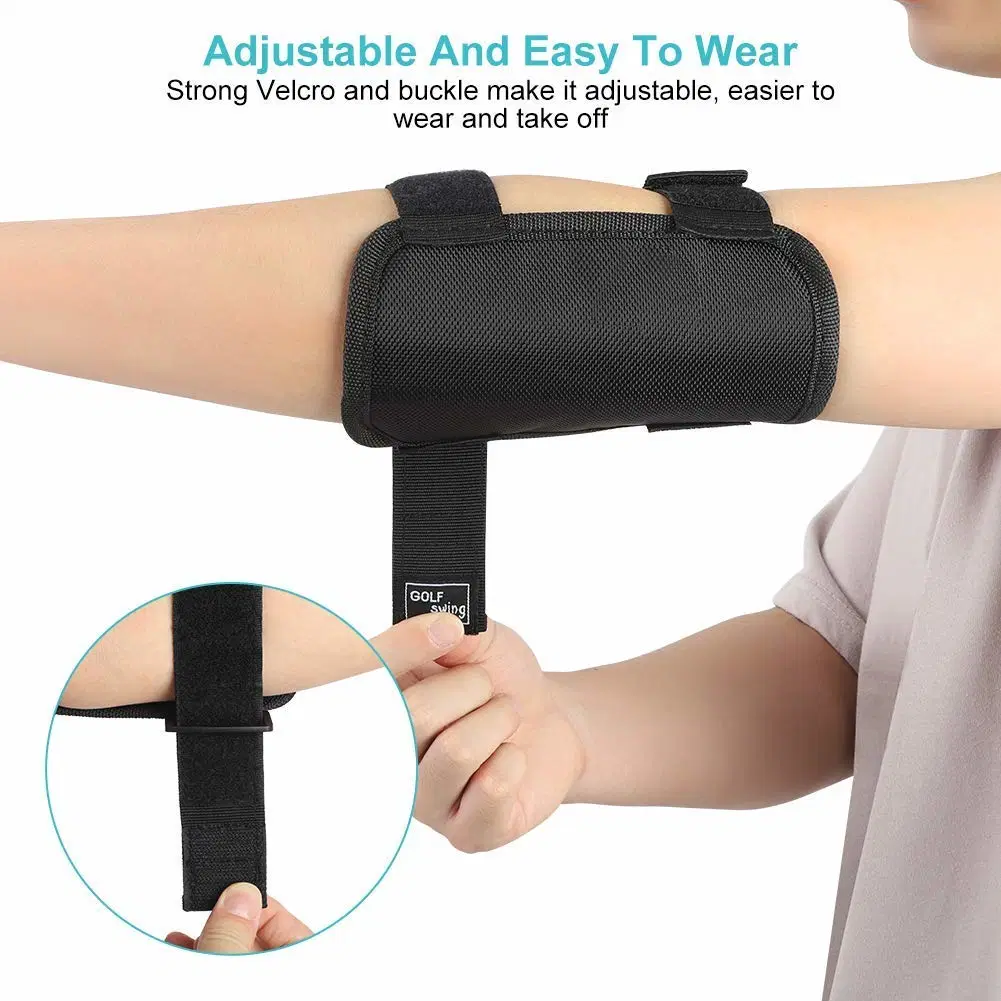 Golf Nylon Posture Swing Training Aid, Elbow Brace Corrector Alignment Guide Training Support Tool for Golf Practice Wbb12976