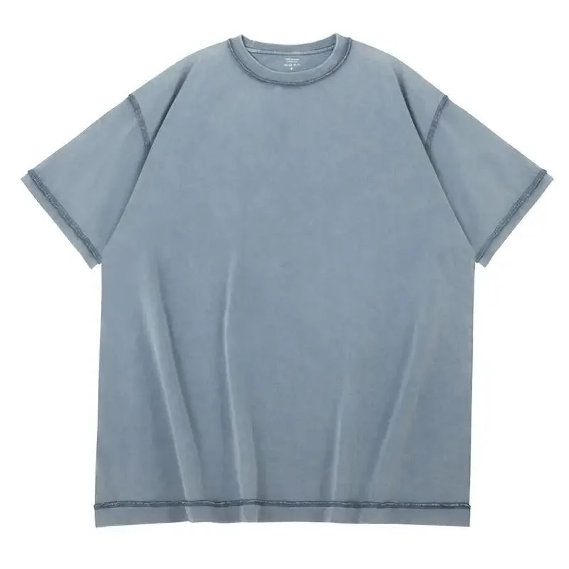 Wholesale Drop Shoulder 240 GSM Heavyweight Oversized Acid Washed T Shirt