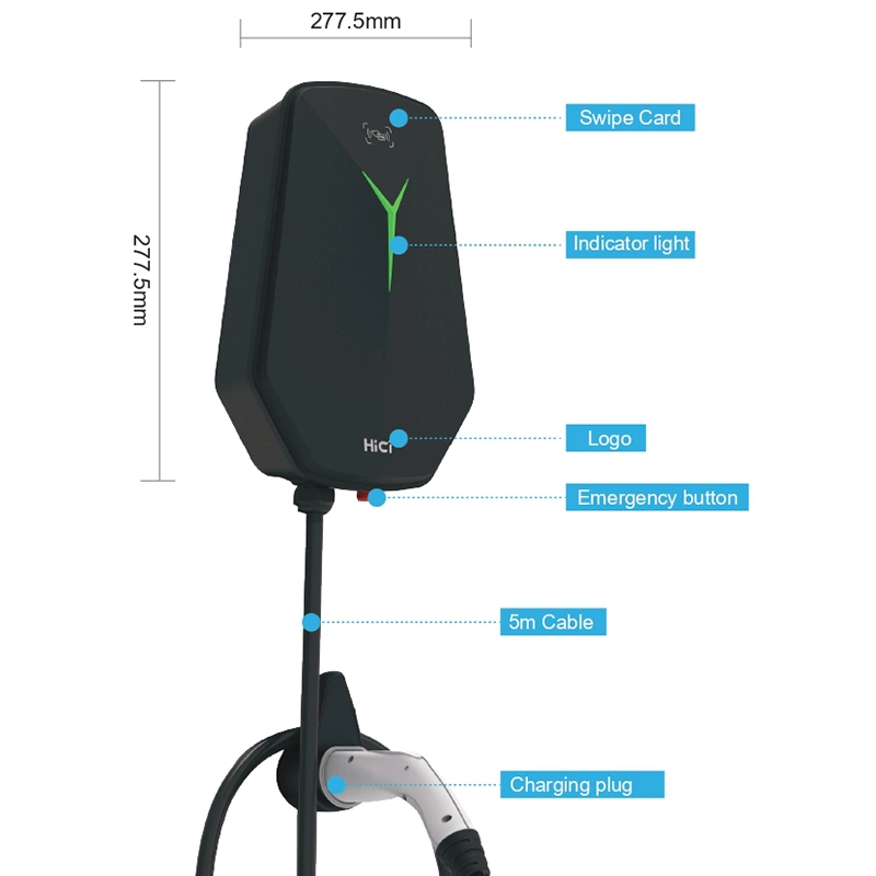 7kW 11kW 22kw Tipo 1 Tipo 2 GBT AC EV Estación de carga