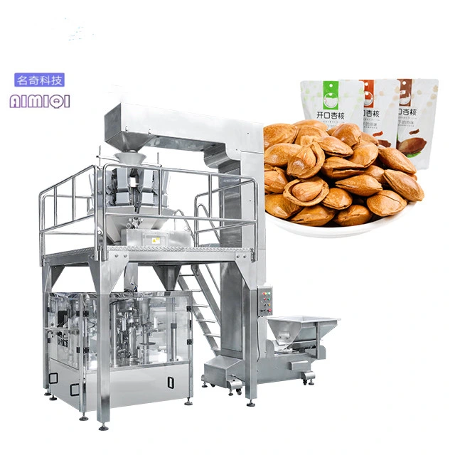 Shenzhen Mingqi Robot Manufacturer Snack Food Potato Chips Pouch Rotary Packing Machine