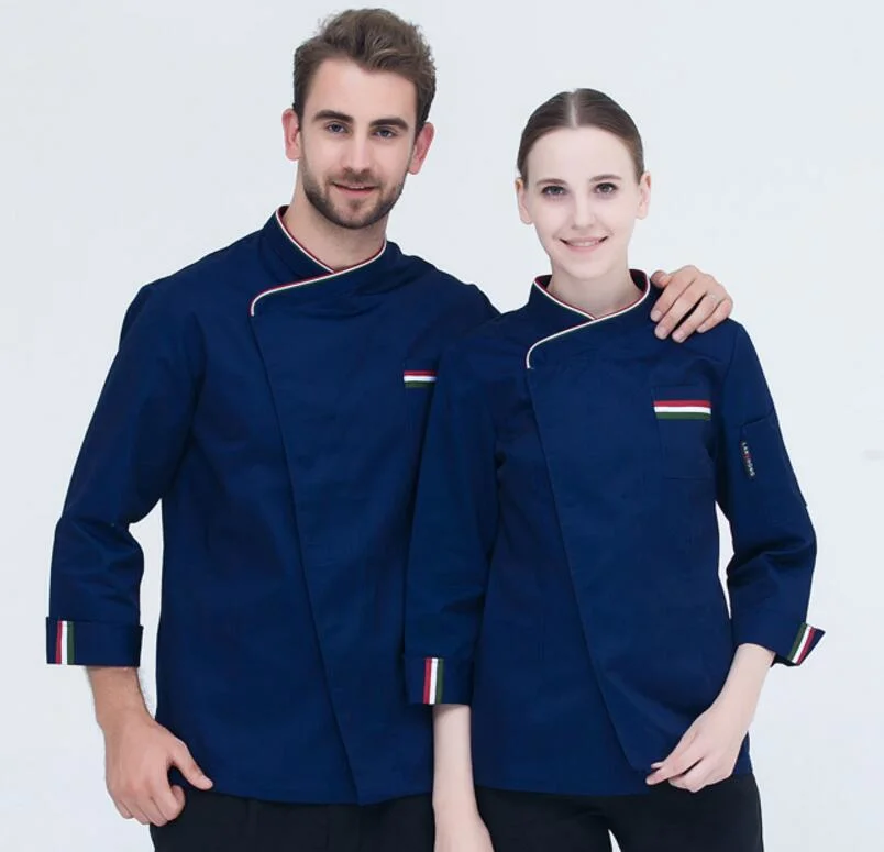 Factory Supply 4 in 1 Men's High quality/High cost performance Restaurant Workwear Chef Uniform with Custom Embroidery Logo