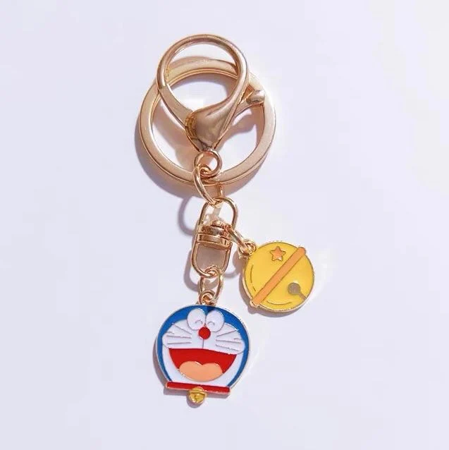 Promotion en gros souvenir cadeau mignon Chat dessin animé Anime zinc Alloy Porte-clés en émail