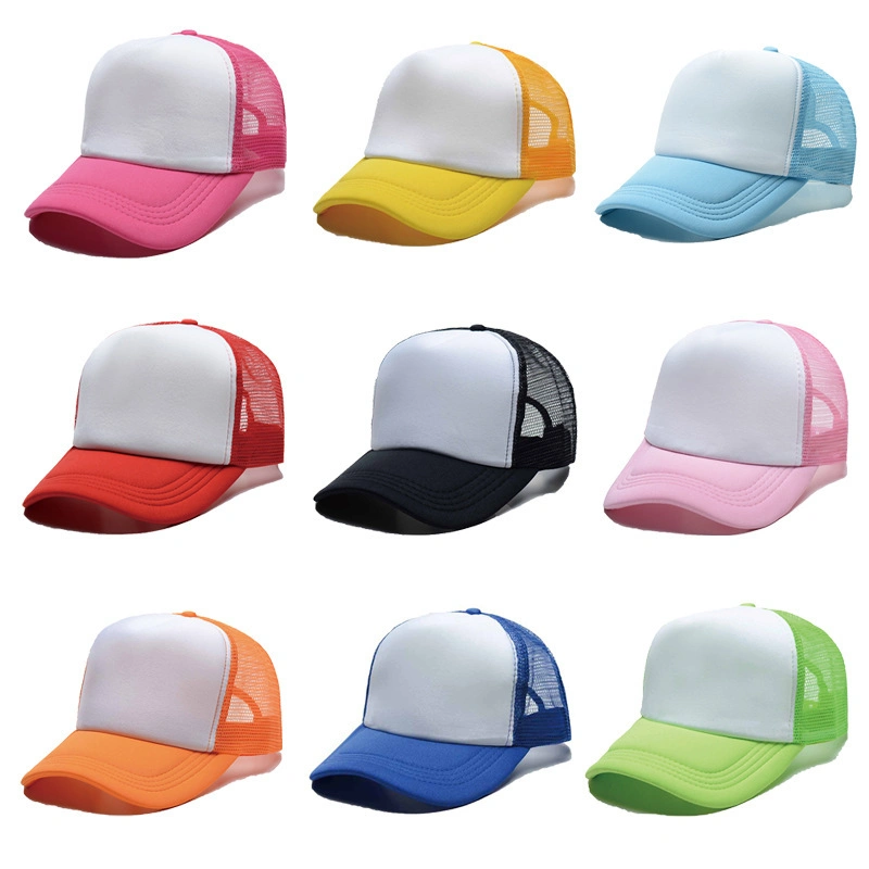 Adults Men&prime; S Trucker Cap China OEM Label High quality/High cost performance  Hats Mesh Polyester Sports Hat