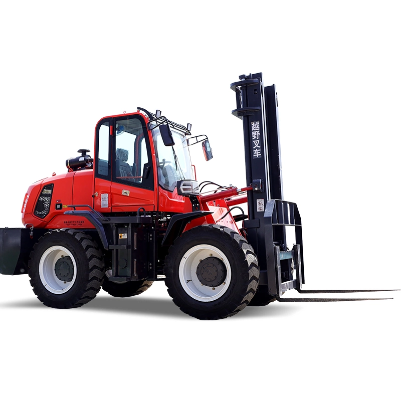 New Mini 3t 3.5ton Small Four Wheel Environmentally Friendly Electric Diesel All Terrain Forklift