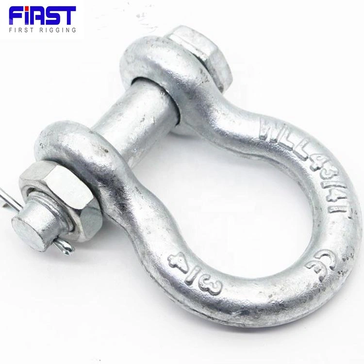 High Strength Us Type Alloy Steel G2130 Bow Shackle for Sling Connection