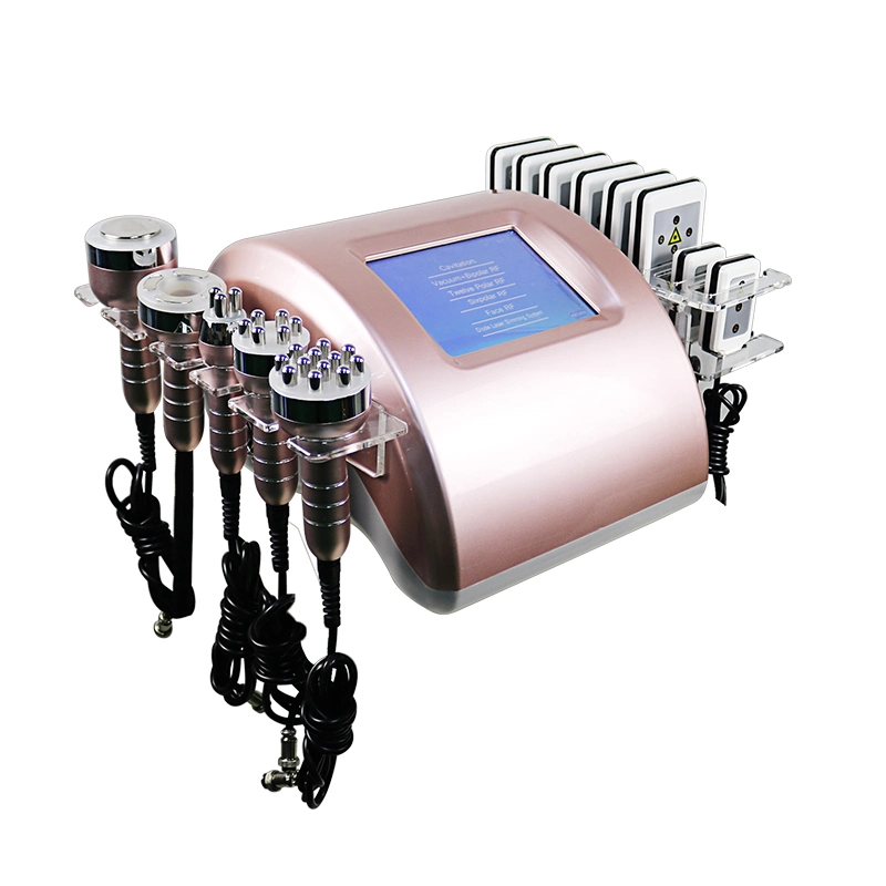 Professionelle tragbare 6 in 1 Ultraschall Lipo Cavitation Laser Hochfrequenz Maschine