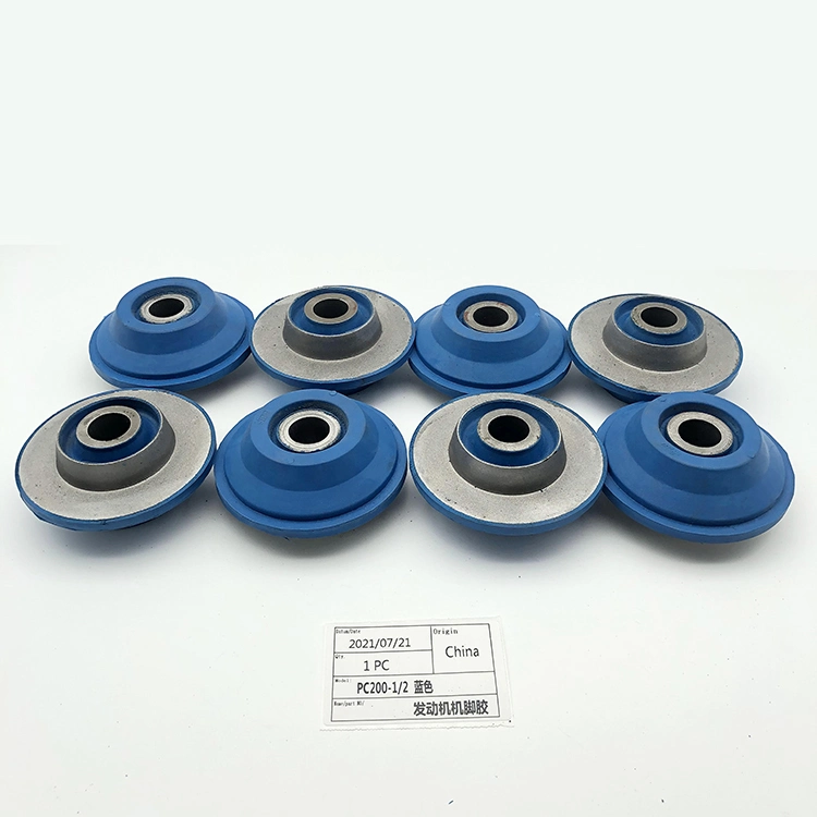 High-Quality Multiple Types/Size Flexible Rubber Mounts Engine Blue Engine Cushion Excavator Parts for Komatsu PC200-1-2