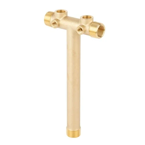 1&quot; Fip X 1&quot; Mip X 1&quot; Mip No-Lead Brass Tank Tee 1/4&quot; Drains 5&quot; Long