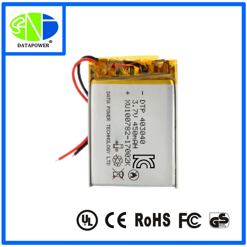 KC IEC62133 batterie Li Ion 403040 3,7V 450mAh homologuée MSDS Batterie Li-polymère pour haut-parleur Bluetooth