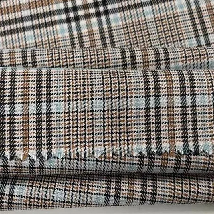 China Outdoor Freizeit hohe Stretch Plaid Polyester Spandex Stoff für Jackentasche