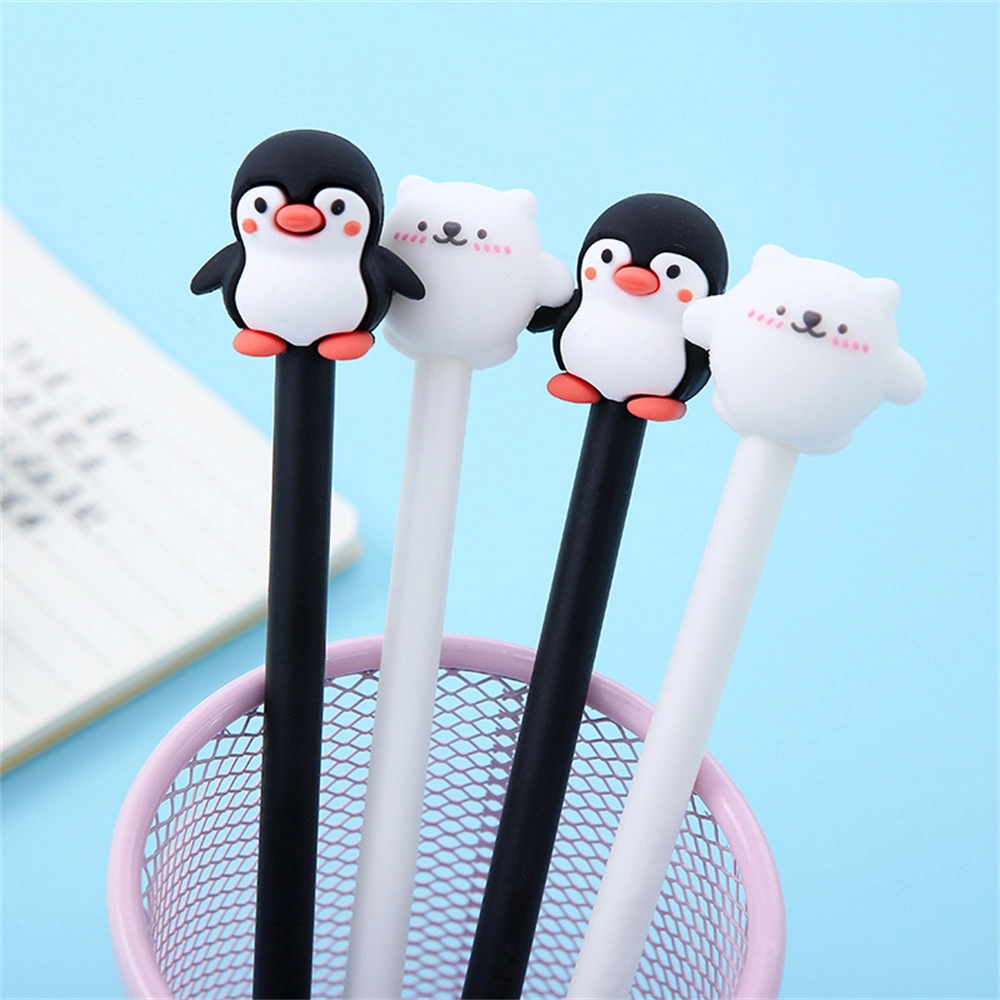 Personalized Cartoon Penguin Silicone Neutral Gel Pen for Wholesale Stationery