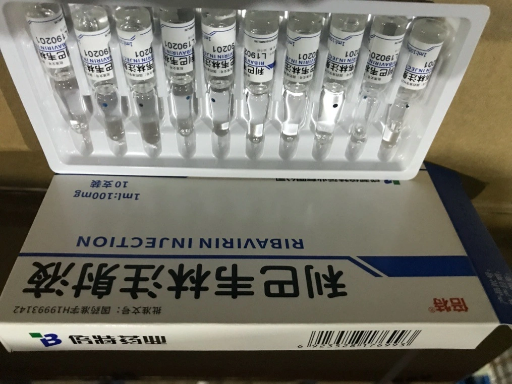 Inyección Ribavirin 100mg/ml GMP de la medicina occidental