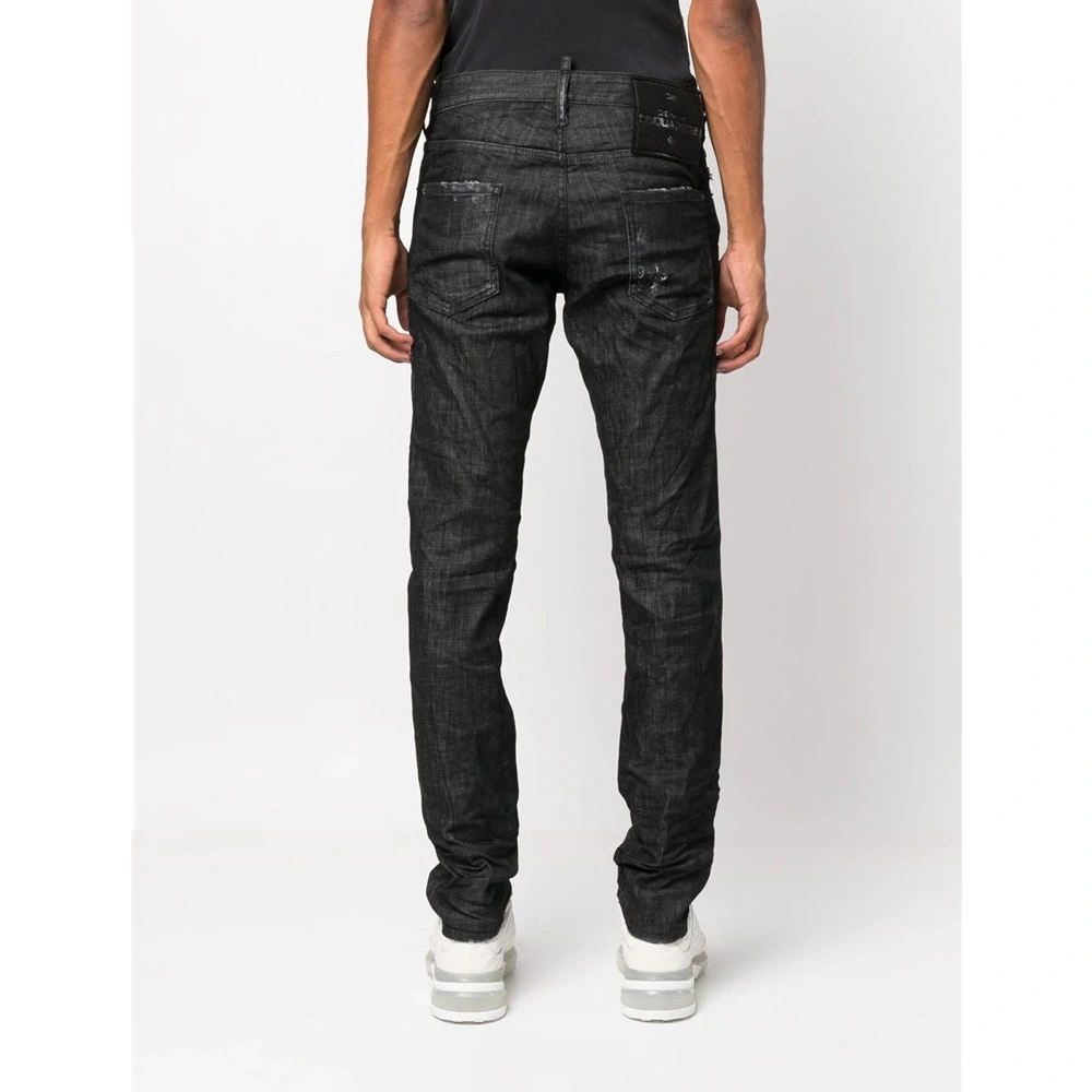 Großhandel/Lieferant Maßgeschneiderte Mode Jean Hosen Slim Fit Männer Designer Stretch Jeans in Denim Blau und Schwarz für Herren