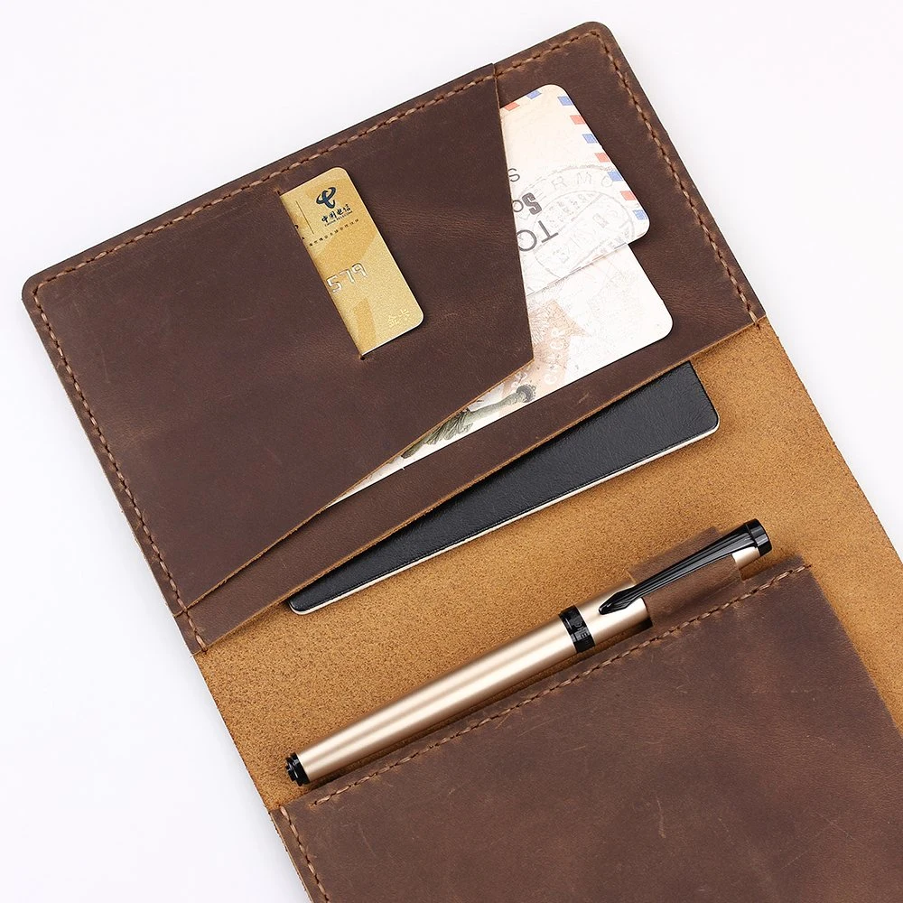 Premium Genuine Handmade 4X6 Leather Case for School Stationery Book Pen Pencil