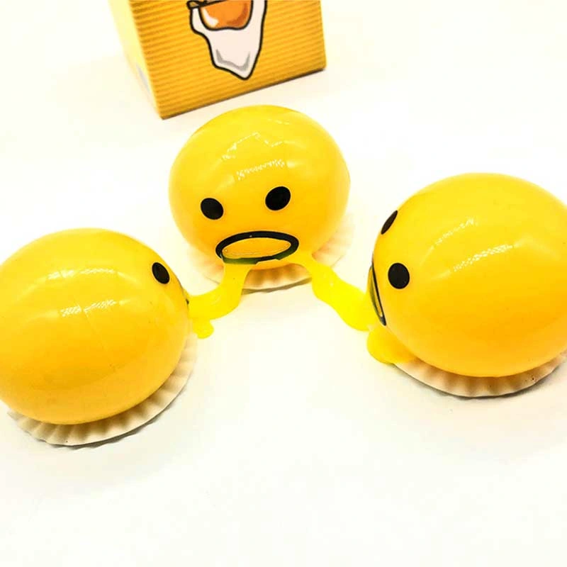 Amazon Hot Creative Decompression Fidget Toys Vomiting Egg Yolk Tricky Custard Buns Funny Mochi Cute Anti-Stress Relieve Toys for Christmas Gift