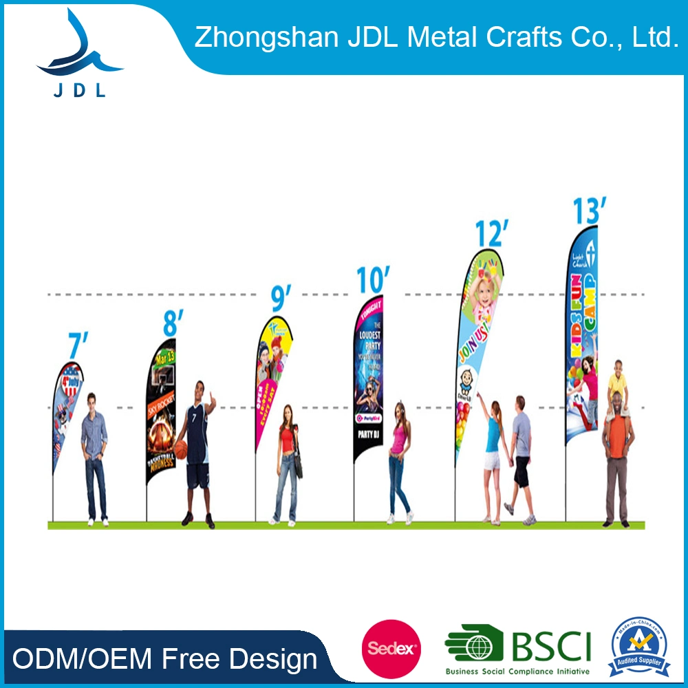 Wholesale/Supplier Garden Stand Car Window Advertising Wall Custom Bandana Printing Flag with 2 Brass Flag Pole