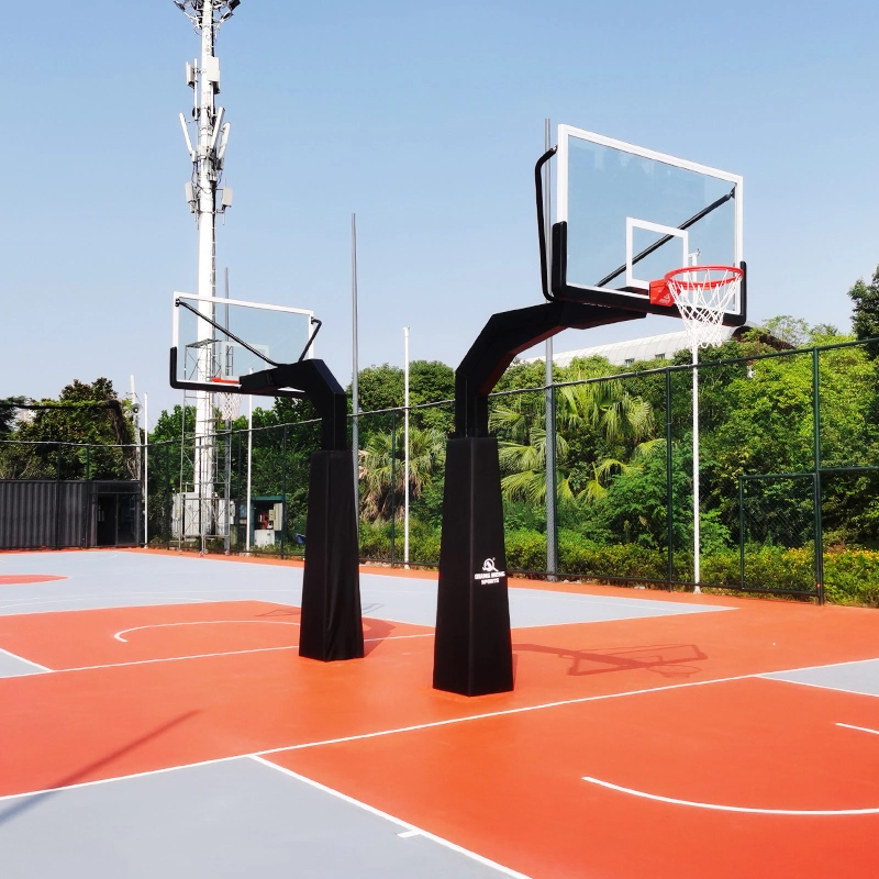 Fixed Height Durable Safe Basketball Stand Play Professional in Ground Outdoor Basketball Hoop