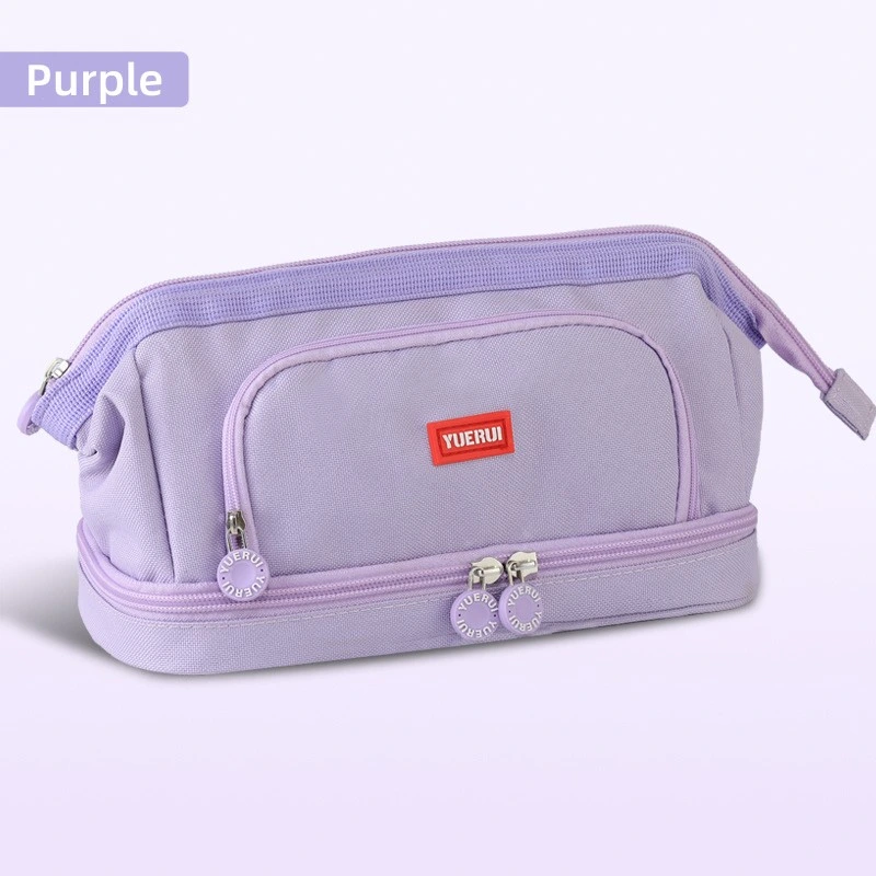 Estojo para lápis roxo de grande capacidade estojo estojo de lápis portátil Saco de caneta Cosmetic Portable Bag