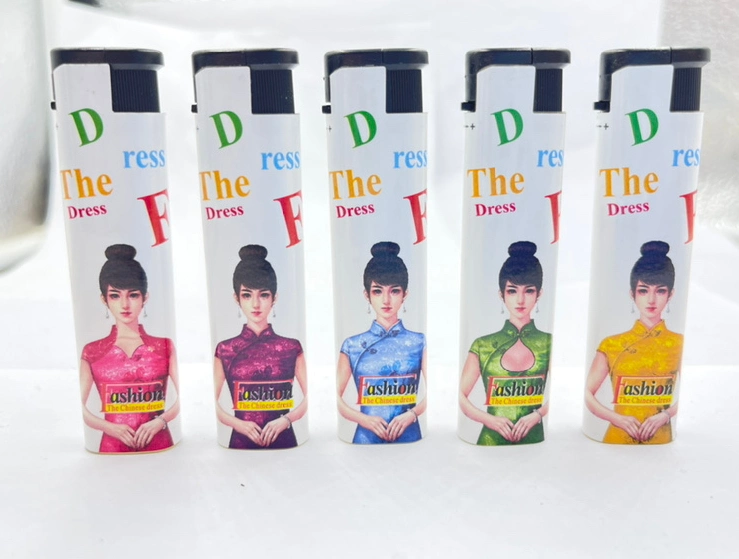 Donyi Dy-F028 Wholesale Refillable Plastic Smoking Butane Label Lighter with Cheapest Price High Quality