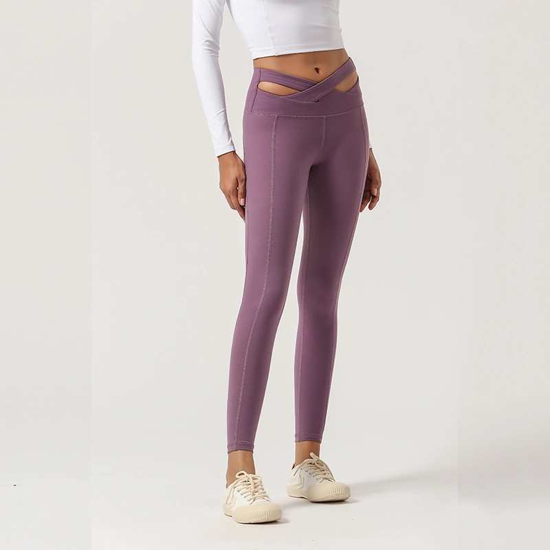 Chicas calientes personalizadas de alta elasticidad Slim cintura Yoga Leggings Fitness Mallas de cuerpo de mujer pantalones de yoga
