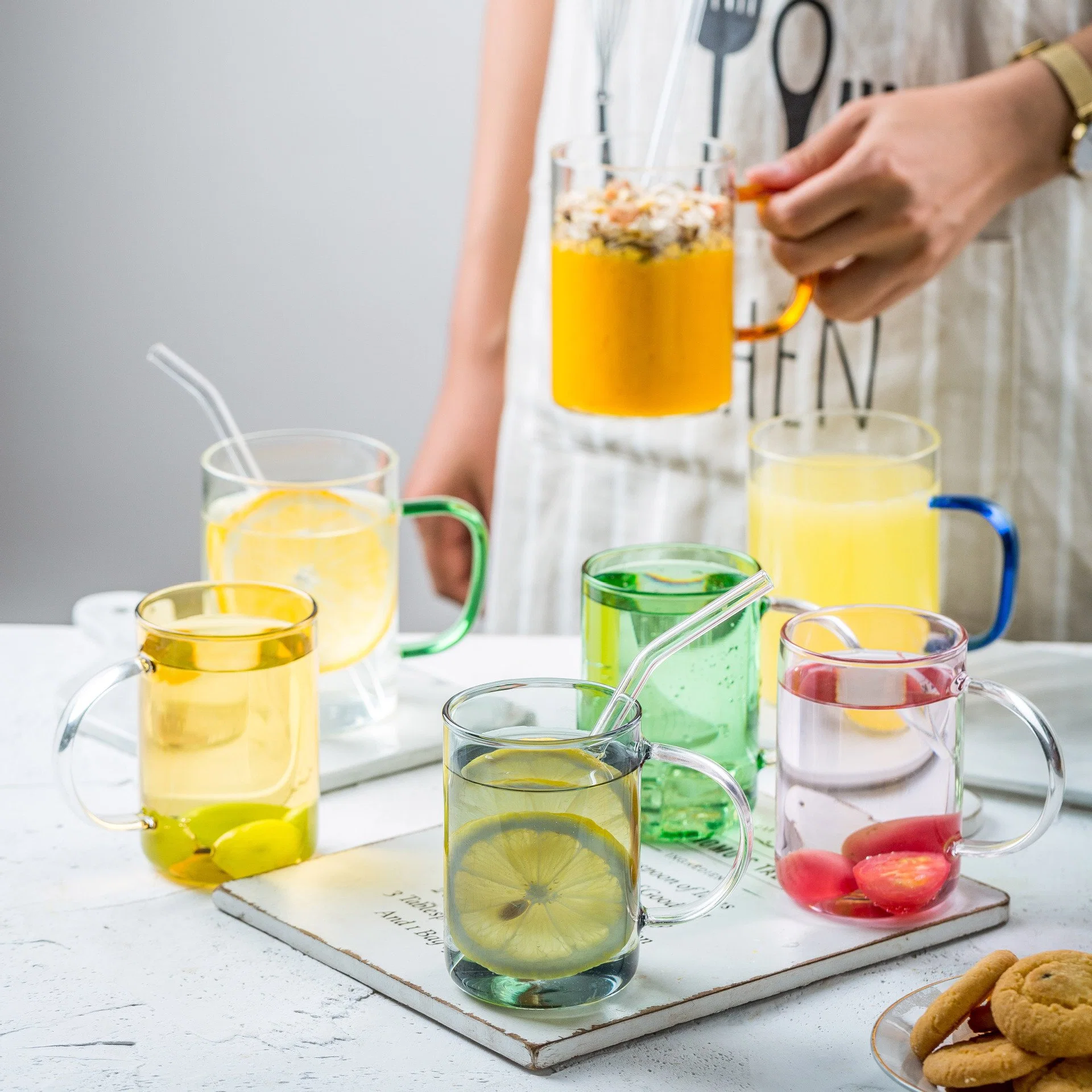 300ml 400ml de lait de consommation à double paroi en verre de café tasse de thé