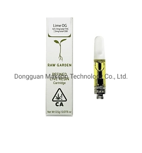 Raw Garden 510 Cartridges 0.8/1.0ml Glass Tank Carts Vape Pen 1 Gram