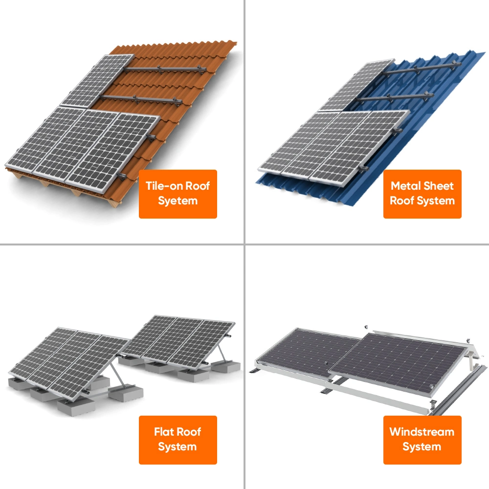 sistema de potência solar de 10 kw potência híbrida completa de 380 V para casa Armazém da UE