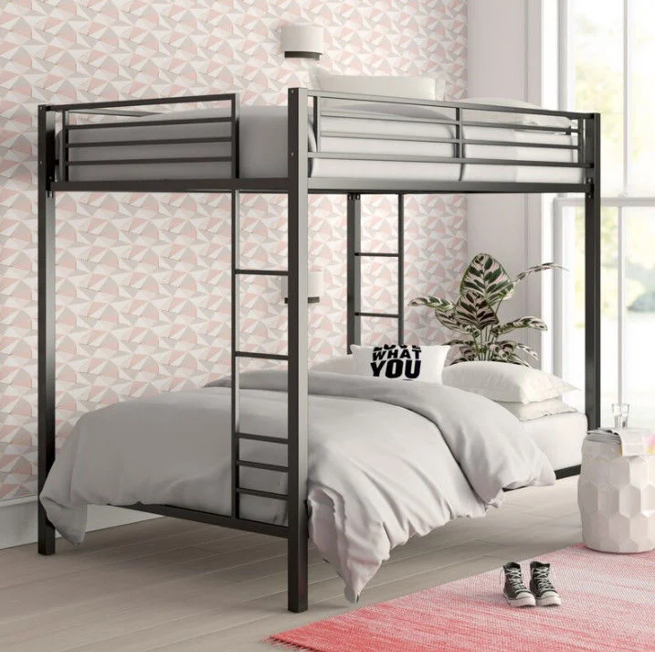 Metal Dormitory Double Bed Apartment Iron Bunk Bed Furniture